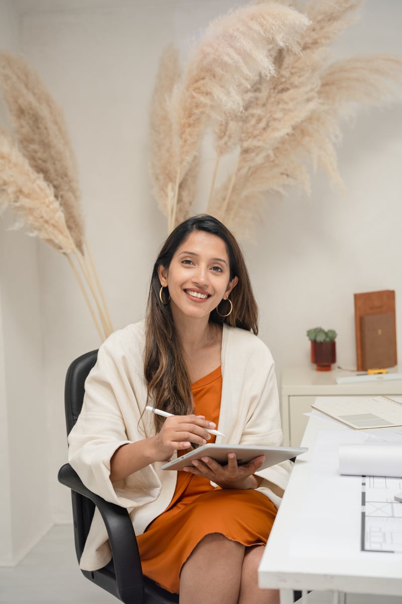 Woman Working at an Architecture Firm 